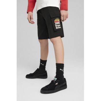 Pantaloni scurti cargo cu snur de ajustare