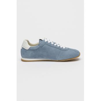 Pantofi sport din piele intoarsa cu detaliu perforat