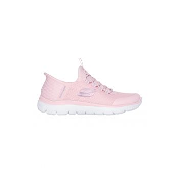 Pantofi sport slip-ins din plasa cu segmente din material sintetic