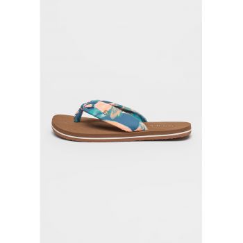 Papuci flip-flop cu model uni Ditsy