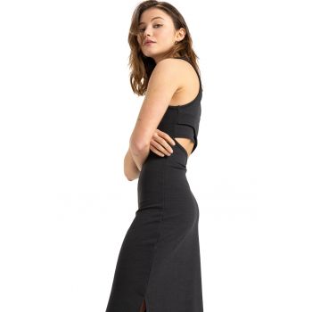 Rochie midi cambrata cu decupaj pe spate