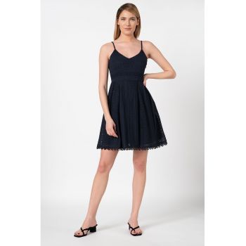Rochie mini din dantela cu pliuri inversate Helena