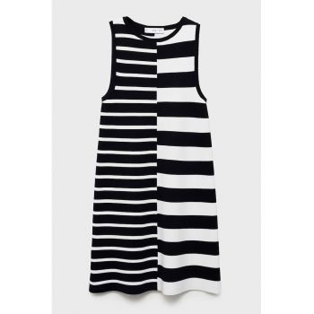 Rochie tricotata fara maneci - cu dungi