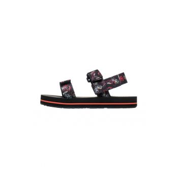 Sandale slingback cu velcro si imprimeu floral Cage