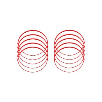 Set 10 bratari Martisor cu bilute din Argint 925 - snur rosu reglabil