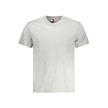 Tricou barbati - cu mini imprimeu -Regular fit - Gri deschis