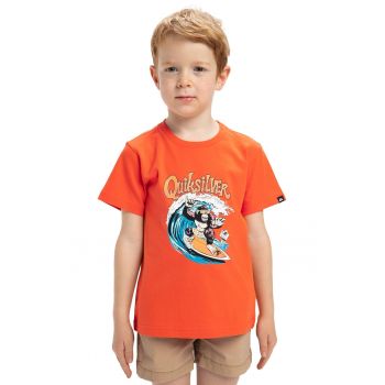Tricou de bumbac cu decolteu la baza gatului Kong Story