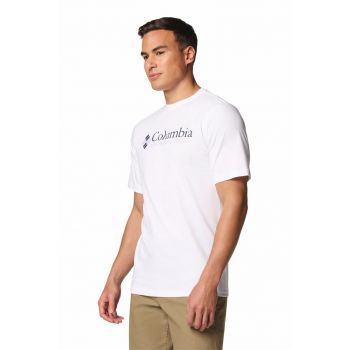 Tricou din bumbac cu decolteu la baza gatului CSC