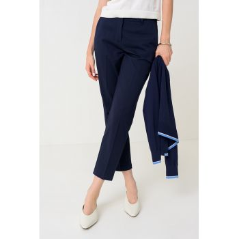 Pantaloni conici cu talie inalta