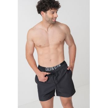 Pantaloni scurti de baie cu snur si banda logo