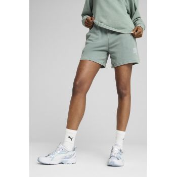 Pantaloni scurti din amestec de bumbac cu logo
