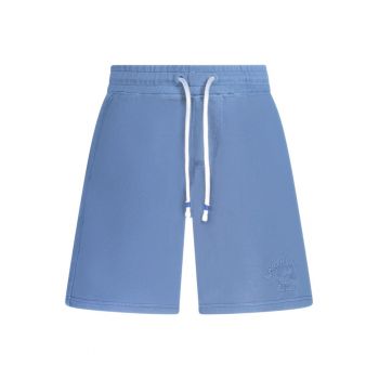 Pantaloni scurti pentru sport barbati - cu logo - Regular fit - Albastru -