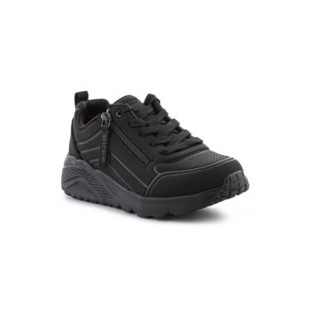 Pantofi dama  Uno Lite Easy Zip - casual - negru - material sintetic -