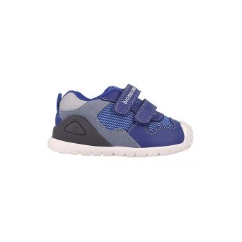 Pantofi sport cu inchidere velcro si garnituri din piele