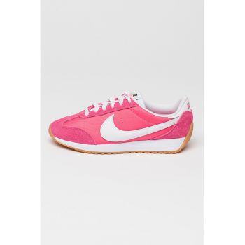 Pantofi sport cu logo si garnituri de piele intoarsa