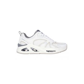 Pantofi sport cu talpa wedge si segmente din piele ecologica si material textil Uno Ego Wedge