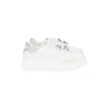 Pantofi sport flatform din piele