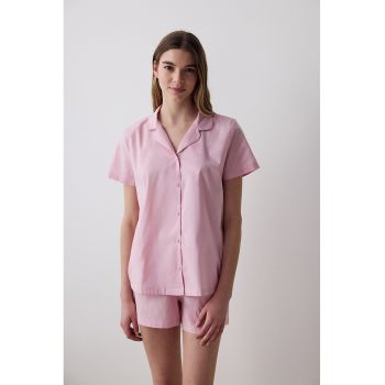 Pijama cu pantaloni scurti si nasturi