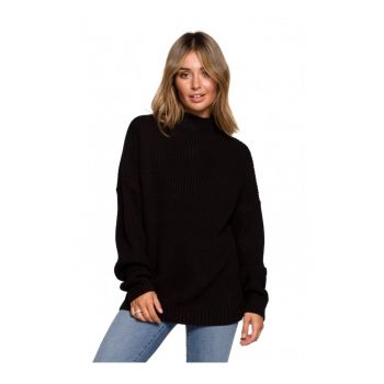 Pulover pe gat - Acril - Negru