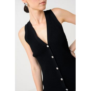 Pulover striat fara maneci