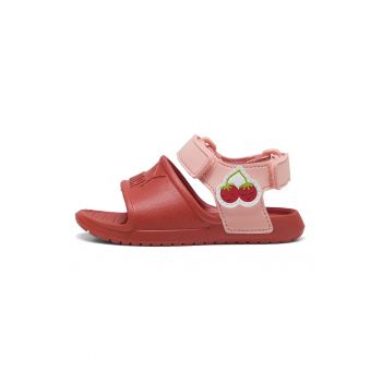 Sandale cu logo si inchidere cu velcro