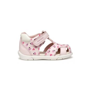 Sandale cu velcro de piele ecologica cu model
