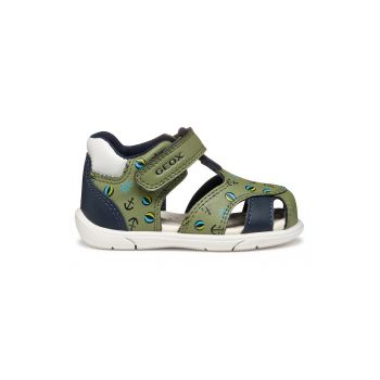 Sandale cu velcro de piele ecologica cu model