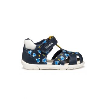 Sandale cu velcro de piele ecologica cu model