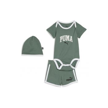 Set de body cu logo - pantaloni scurti si caciula - 3 piese