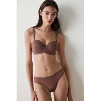 Sutien balconette cu strat exterior din dantela