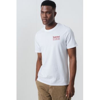 Tricou cu decolteu la baza gatului si design pe spate