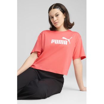 Tricou cu imprimeu logo si maneci cazute