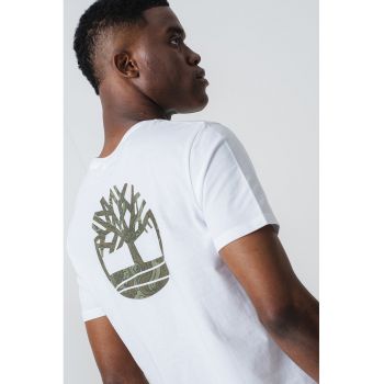 Tricou regular fit cu imprimeu logo pe spate