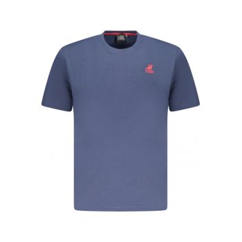 U.S. Grand POLO Tricou barbati simplu din bumbac cu logo brodat - bleumarin