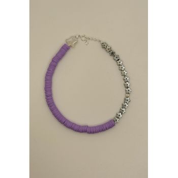 Bratara din argint 925 - pentru glezna - cu perle si hematite