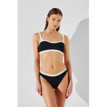 Bustiera de baie cu model in doua nuante