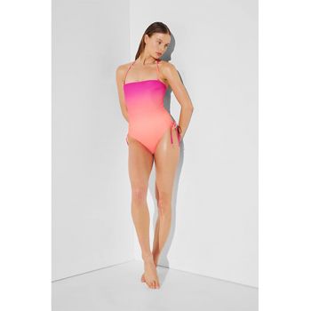 Costum de baie intreg cu snururi