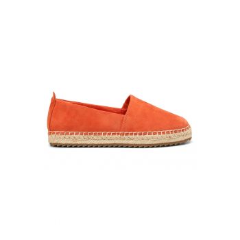 Espadrile de piele intoarsa cu varf rotund
