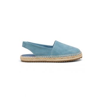 Espadrile slingback de piele intoarsa