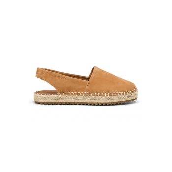 Espadrile slingback de piele intoarsa