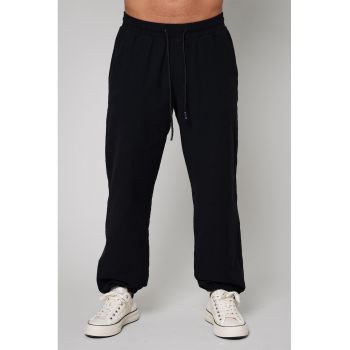 Pantaloni jogger uni de bumbac