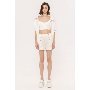 Pantaloni scurti de tuid cu buzunare laterale