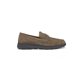 Pantofi loafer uni de piele intoarsa