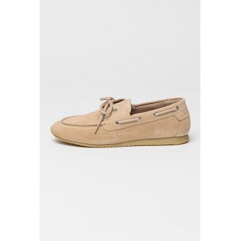 Pantofi loafer uni de piele intoarsa