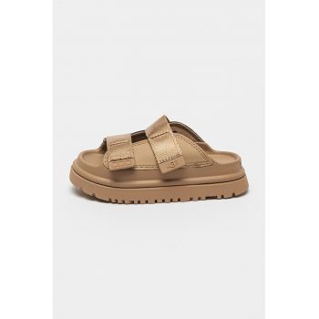 Papuci flatform din piele ecologica cu model unisex