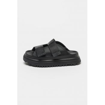Papuci flatform din piele ecologica cu model unisex