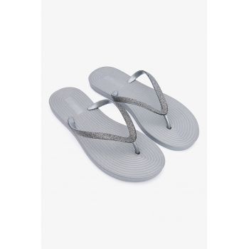 Papuci flip-flop cu aspect stralucitor