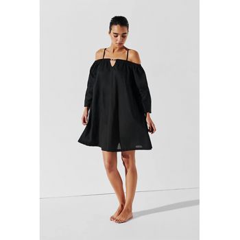 Rochie de plaja din bumbac cu decupaje pe umeri