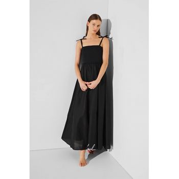 Rochie de plaja din bumbac cu maneci lungi