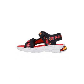 Sandale cu velcro si talpa plata Mega Craft